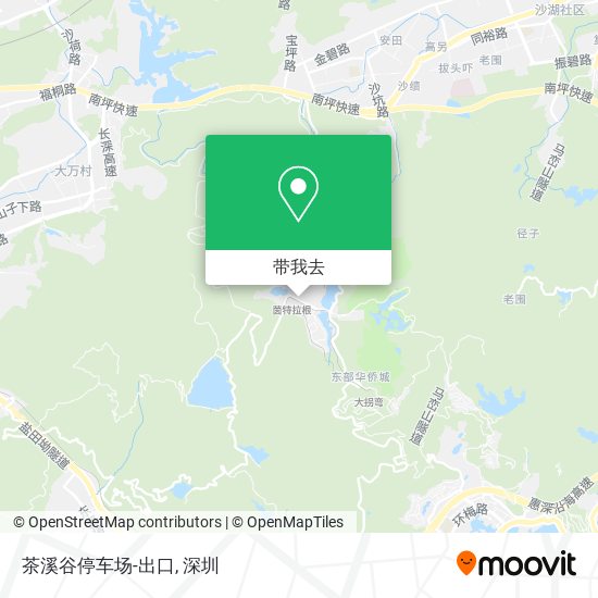茶溪谷停车场-出口地图