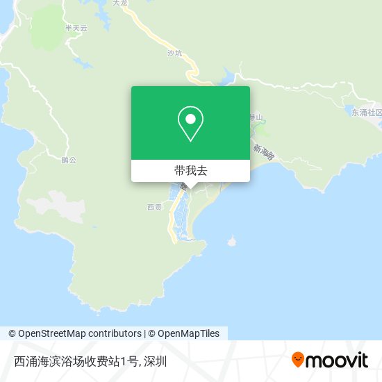 西涌海滨浴场收费站1号地图