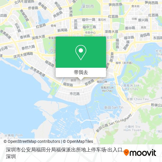 深圳市公安局福田分局福保派出所地上停车场-出入口地图