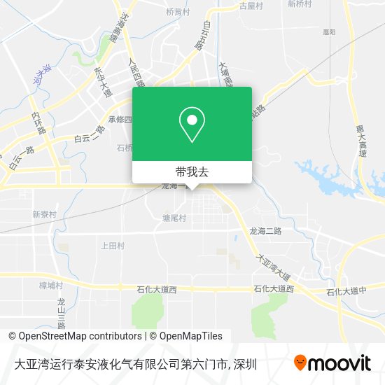 大亚湾运行泰安液化气有限公司第六门市地图