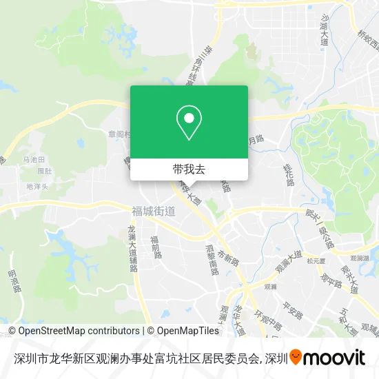 深圳市龙华新区观澜办事处富坑社区居民委员会地图