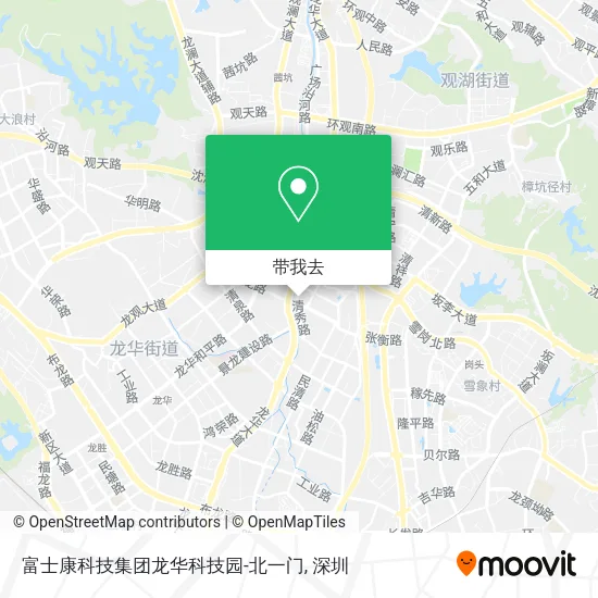 富士康科技集团龙华科技园-北一门地图