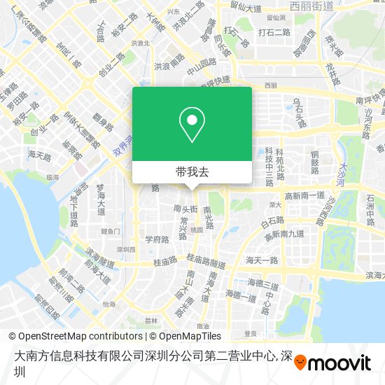 大南方信息科技有限公司深圳分公司第二营业中心地图