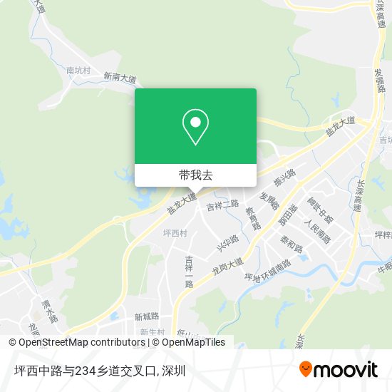 坪西中路与234乡道交叉口地图