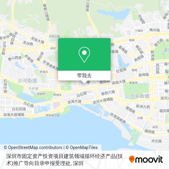 深圳市固定资产投资项目建筑领域循环经济产品(技术)推广导向目录申报受理处地图