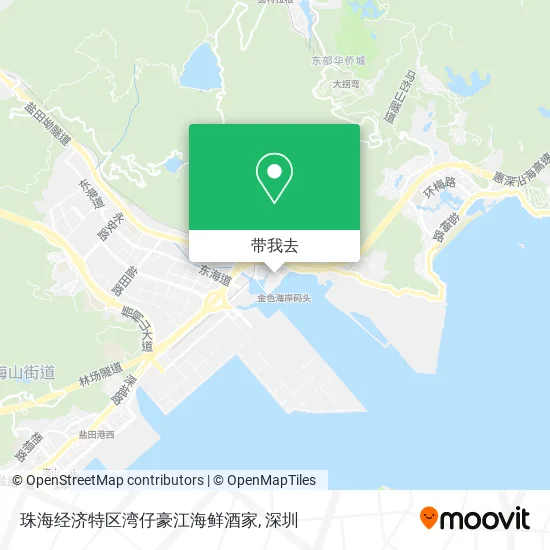 珠海经济特区湾仔豪江海鲜酒家地图