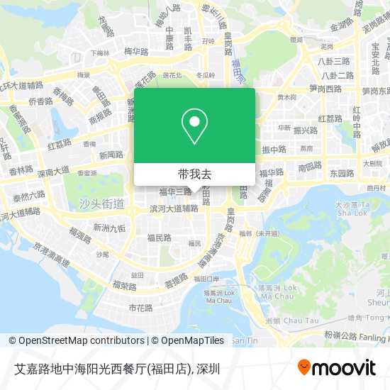 艾嘉路地中海阳光西餐厅(福田店)地图