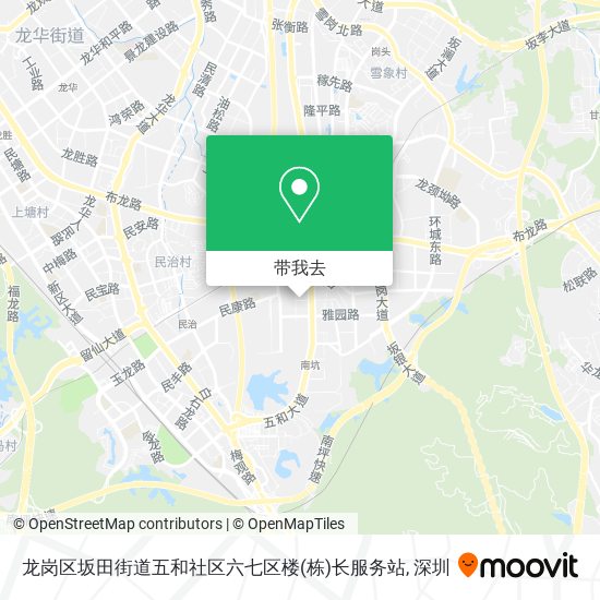 龙岗区坂田街道五和社区六七区楼(栋)长服务站地图