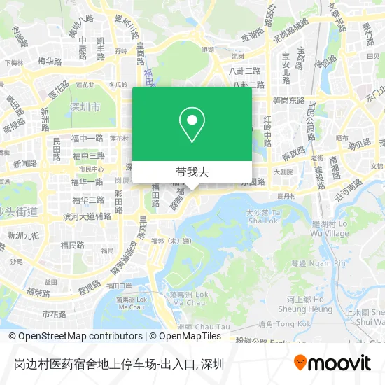 岗边村医药宿舍地上停车场-出入口地图