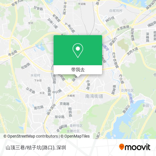 山顶三巷/桔子坑(路口)地图