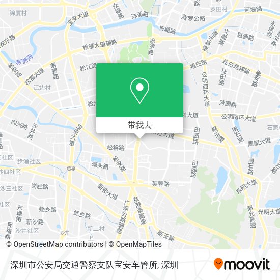 深圳市公安局交通警察支队宝安车管所地图