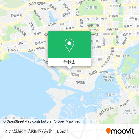 金地翠堤湾花园B区(东北门)地图
