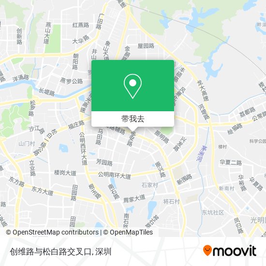 创维路与松白路交叉口地图