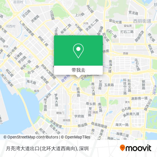月亮湾大道出口(北环大道西南向)地图