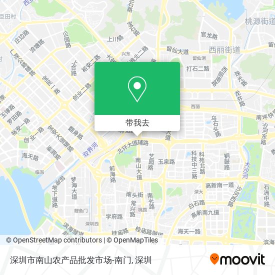深圳市南山农产品批发市场-南门地图