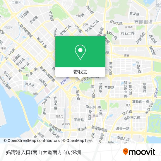 妈湾港入口(南山大道南方向)地图