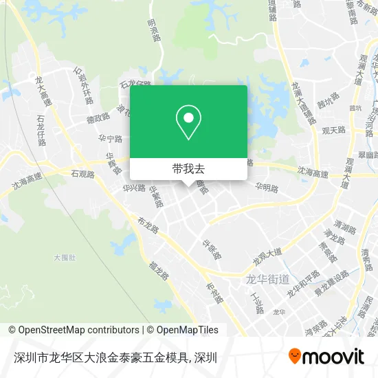 深圳市龙华区大浪金泰豪五金模具地图