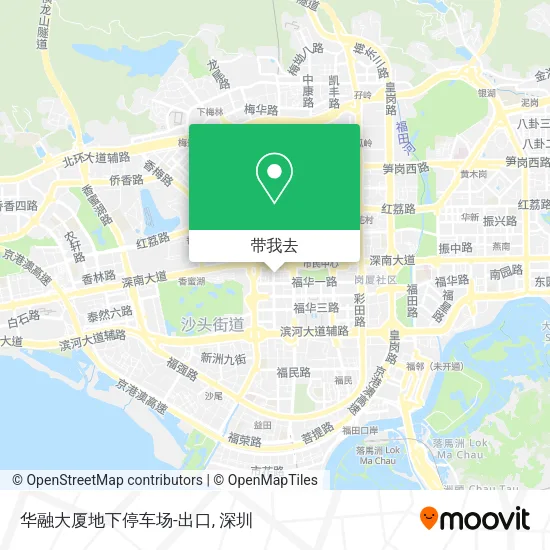 华融大厦地下停车场-出口地图