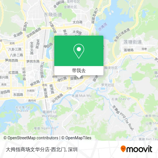 大拇指商场文华分店-西北门地图
