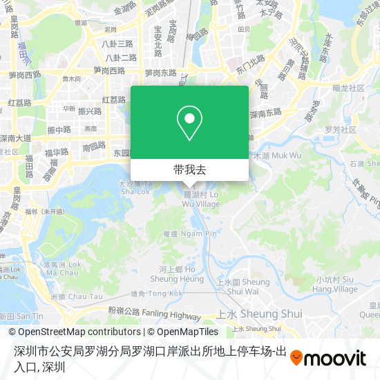 深圳市公安局罗湖分局罗湖口岸派出所地上停车场-出入口地图