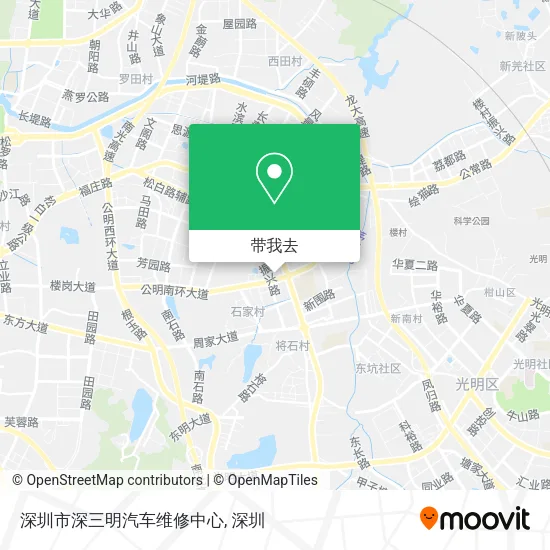 深圳市深三明汽车维修中心地图