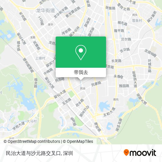 民治大道与沙元路交叉口地图
