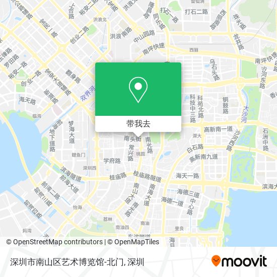 深圳市南山区艺术博览馆-北门地图