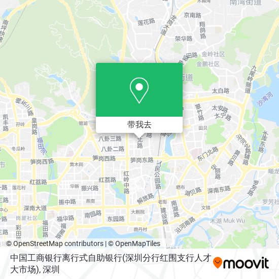 中国工商银行离行式自助银行(深圳分行红围支行人才大市场)地图
