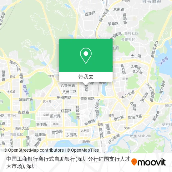 中国工商银行离行式自助银行(深圳分行红围支行人才大市场)地图