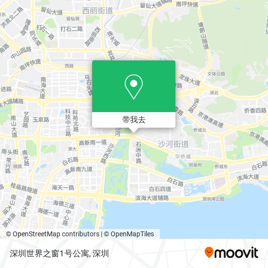 深圳世界之窗1号公寓地图