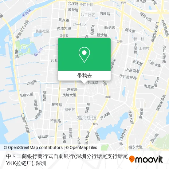 中国工商银行离行式自助银行(深圳分行塘尾支行塘尾YKK拉链厂)地图