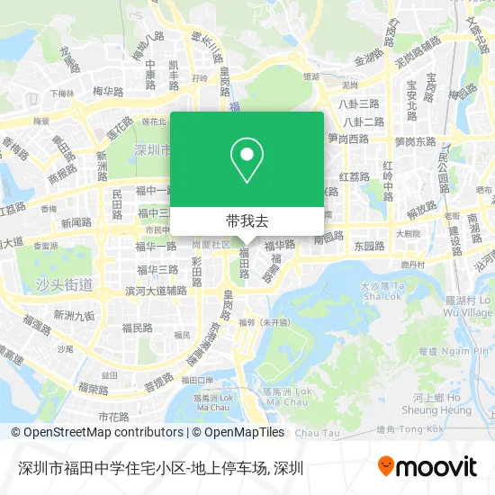 深圳市福田中学住宅小区-地上停车场地图