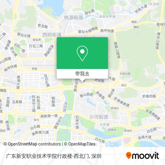 广东新安职业技术学院行政楼-西北门地图