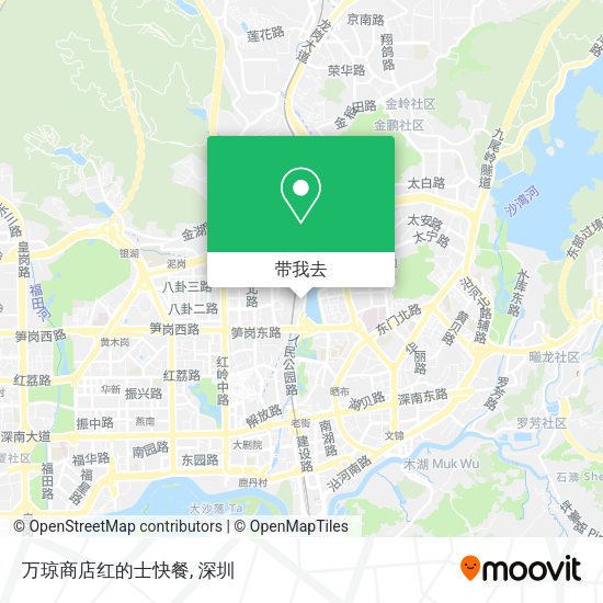 万琼商店红的士快餐地图