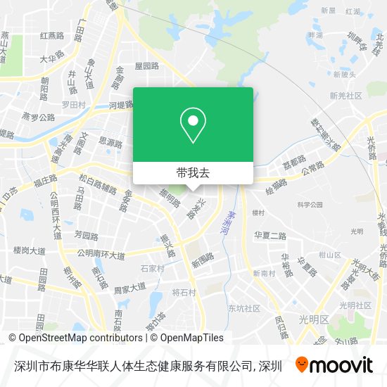 深圳市布康华华联人体生态健康服务有限公司地图
