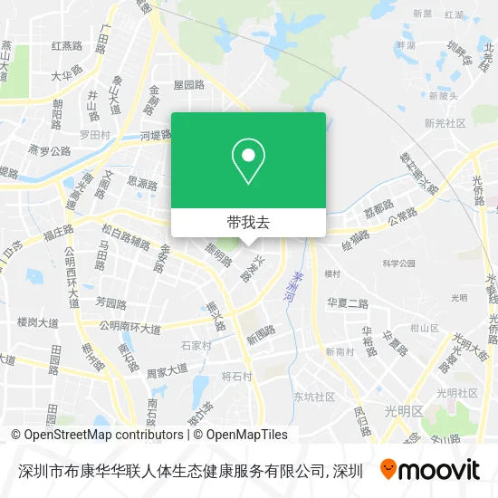 深圳市布康华华联人体生态健康服务有限公司地图