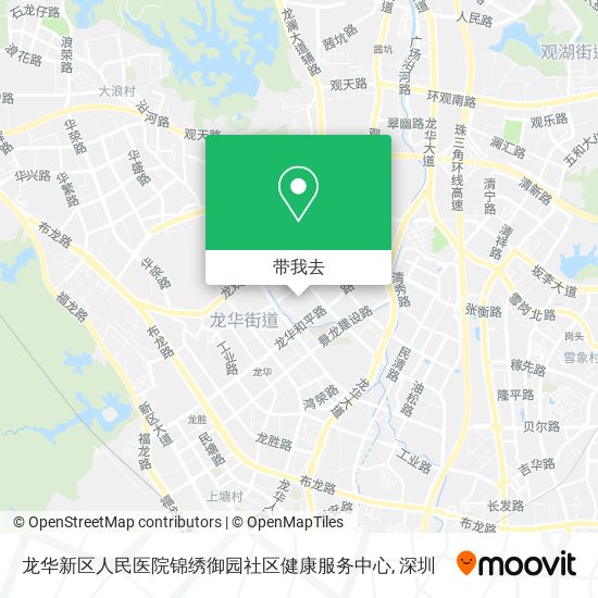 龙华新区人民医院锦绣御园社区健康服务中心地图