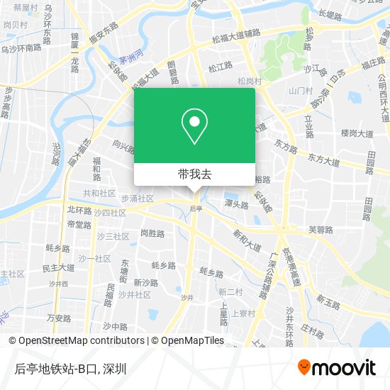 后亭地铁站-B口地图