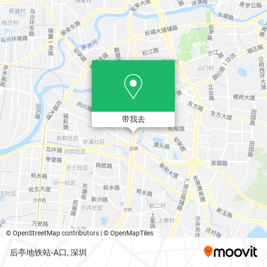 后亭地铁站-A口地图