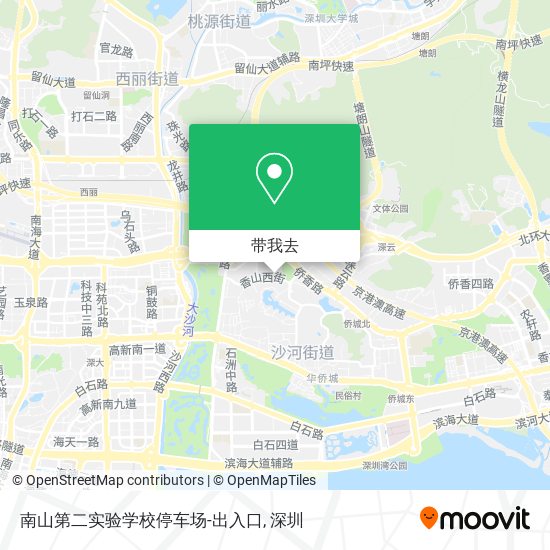 南山第二实验学校停车场-出入口地图