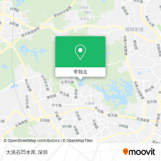 大浪石凹水库地图