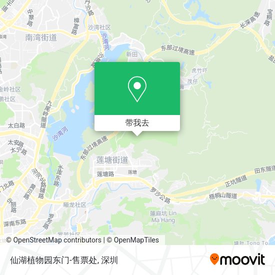 仙湖植物园东门-售票处地图