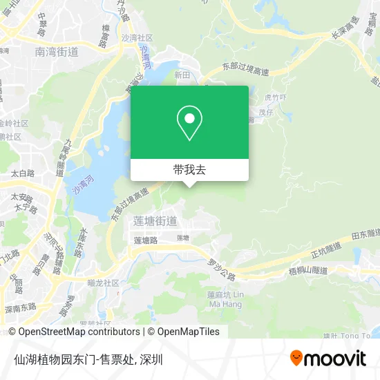 仙湖植物园东门-售票处地图