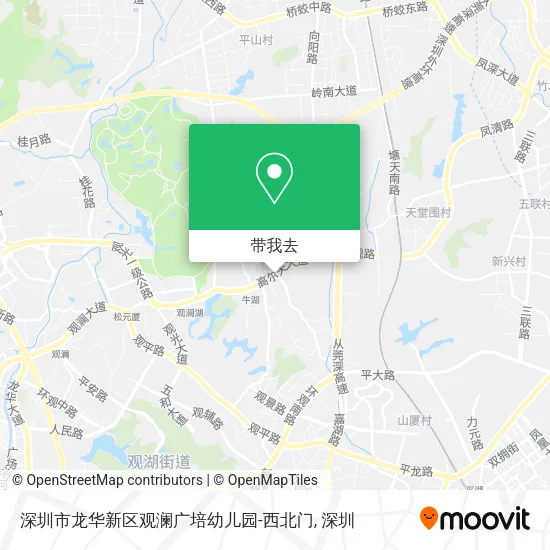 深圳市龙华新区观澜广培幼儿园-西北门地图