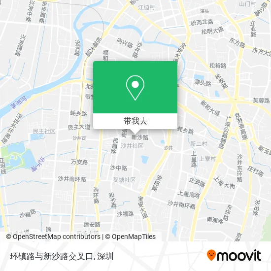 环镇路与新沙路交叉口地图