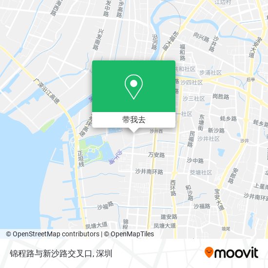 锦程路与新沙路交叉口地图