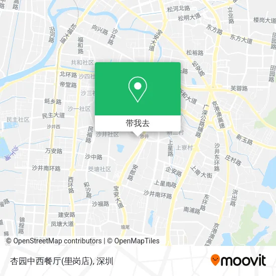 杏园中西餐厅(壆岗店)地图