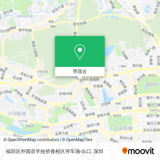 福田区外国语学校侨香校区停车场-出口地图