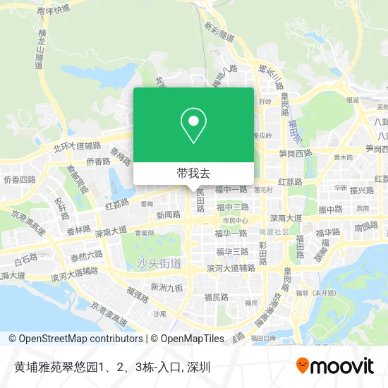 黄埔雅苑翠悠园1、2、3栋-入口地图