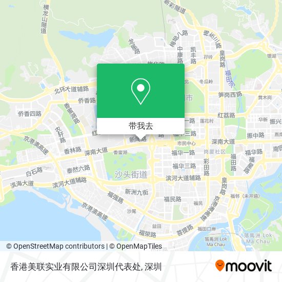 香港美联实业有限公司深圳代表处地图